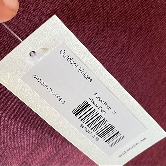 Outdoor Voices Athena Tennis Golf Workout Casual Dress Poppy Shiraz Sz S NEW. - Picture 11 of 11